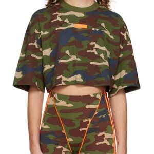 Adidas, Ivy Park cropped camo shirt